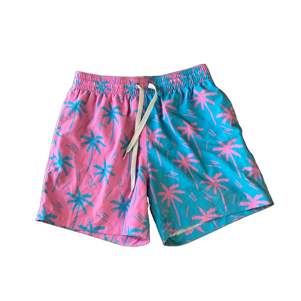 Chubbies The Prince Of Prints  Shortie Swim Trunks‎ Sz S 5.5" Pink Blue Beach